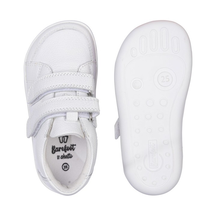 ZAPATILLAS BAREFOOT COLEGIALES PIEL BLANCO