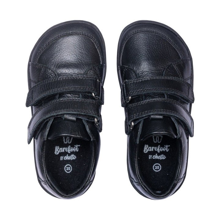 ZAPATILLAS BAREFOOT COLEGIALES PIEL NEGRO