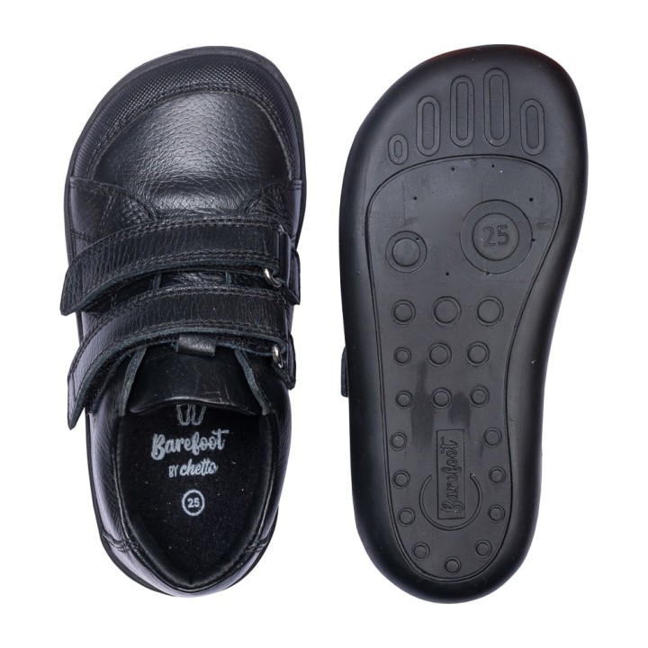 ZAPATILLAS BAREFOOT COLEGIALES PIEL NEGRO
