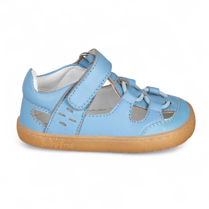 CANGREJERA PIEL BAREFOOT BABY FREE AZUL CELESTE