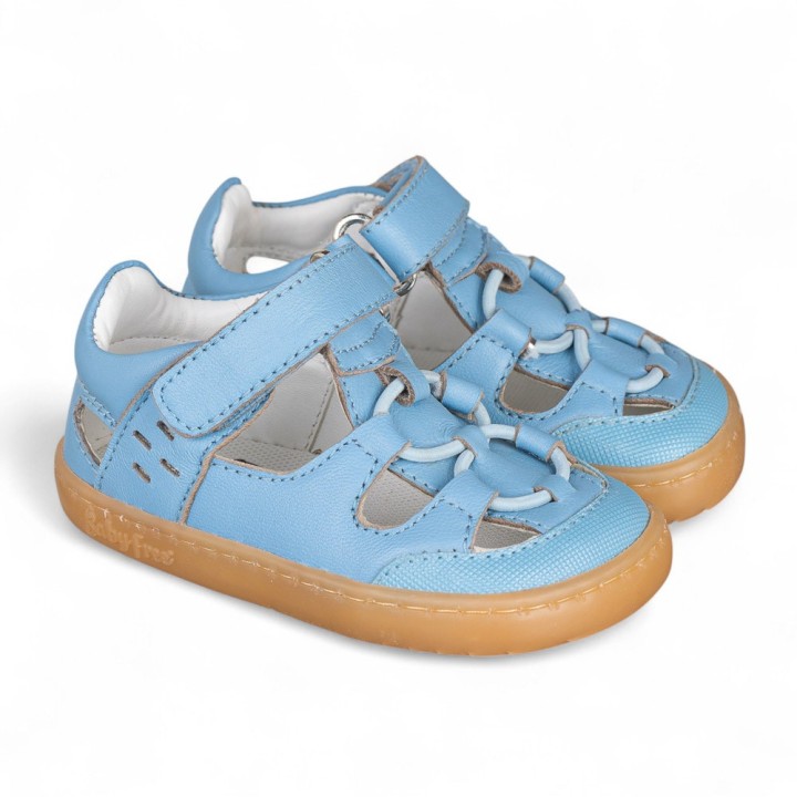 CANGREJERA PIEL BAREFOOT BABY FREE AZUL CELESTE