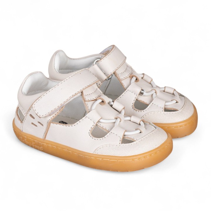 CANGREJERA PIEL BAREFOOT BABY FREE BEIGE
