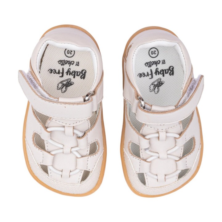 CANGREJERA PIEL BAREFOOT BABY FREE BEIGE