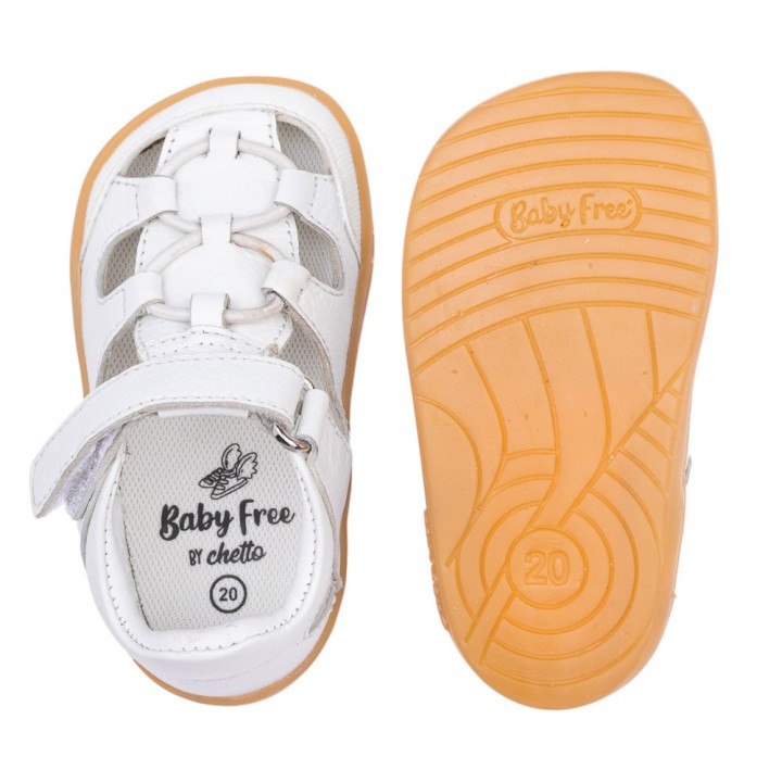 CANGREJERA PIEL BAREFOOT BABY FREE BLANCO