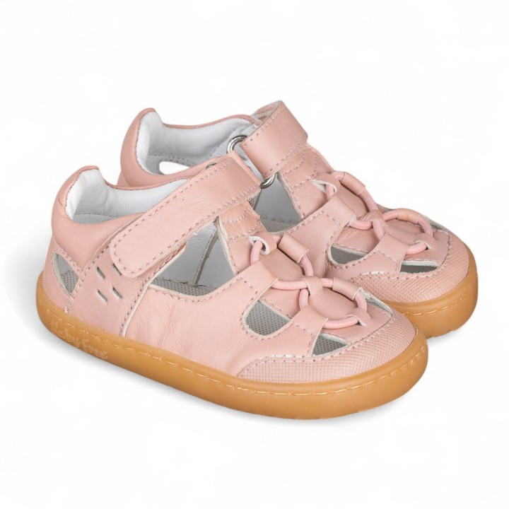 CANGREJERA PIEL BAREFOOT BABY FREE ROSA