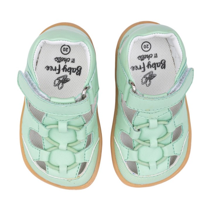 CANGREJERA PIEL BAREFOOT BABY FREE VERDE