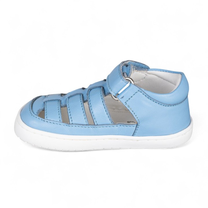 SANDALIA BAREFOOT SEMIABIERTA BABY FREE AZUL CELESTE