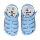 SANDALIA BAREFOOT SEMIABIERTA BABY FREE AZUL CELESTE