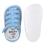 SANDALIA BAREFOOT SEMIABIERTA BABY FREE AZUL CELESTE