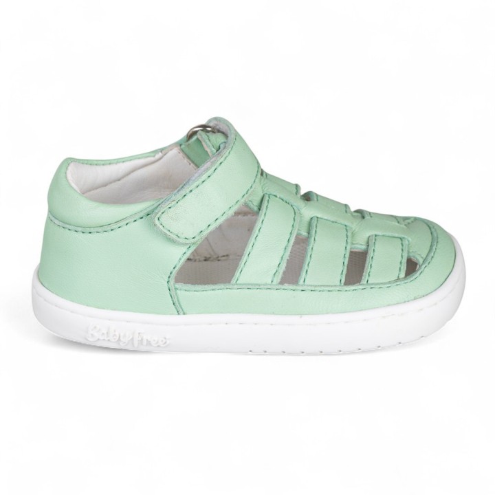 SANDALIA BAREFOOT SEMIABIERTA BABY FREE VERDE