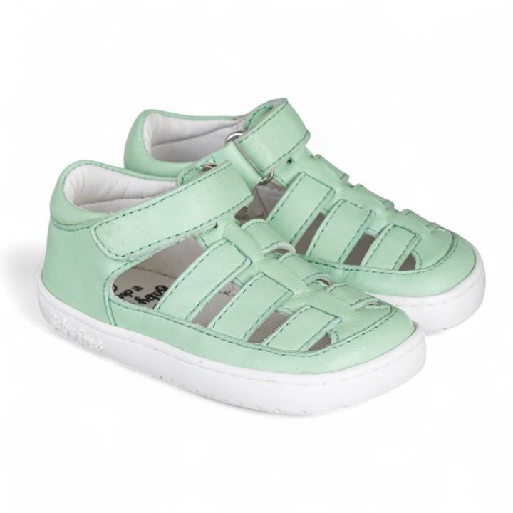 SANDALIA BAREFOOT SEMIABIERTA BABY FREE VERDE