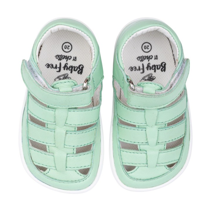 SANDALIA BAREFOOT SEMIABIERTA BABY FREE VERDE