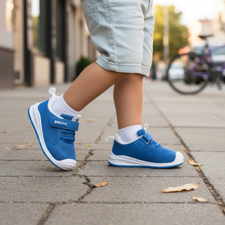 DEPORTIVA BAREFOOT BABY FREE Textil AZUL