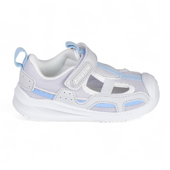SANDALIA DEPORTIVA BAREFOOT BABY FREE GRIS