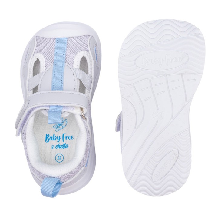 SANDALIA DEPORTIVA BAREFOOT BABY FREE GRIS