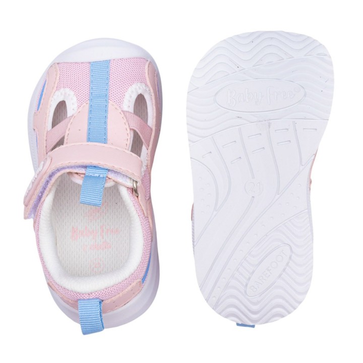 SANDALIA DEPORTIVA BAREFOOT BABY FREE ROSA