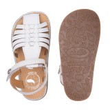 SANDALIA BAREFOOT PIEL CHETTO CANGREJERA TRENZADA BLANCO