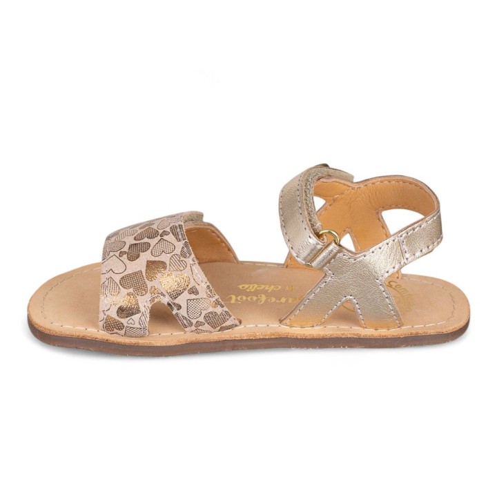 SANDALIA BAREFOOT PIEL CHETTO ESTILO CLÁSICO ORO