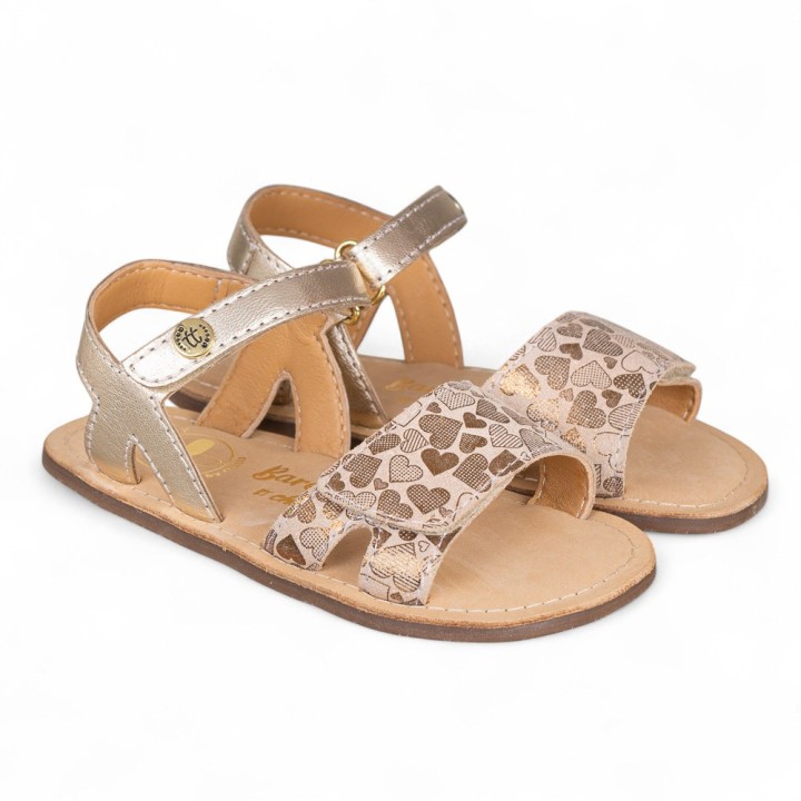 SANDALIA BAREFOOT PIEL CHETTO ESTILO CLÁSICO ORO