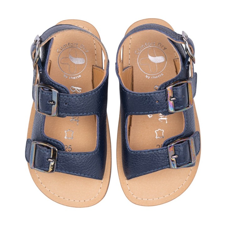 SANDALIA BAREFOOT PIEL CHETTO TIPO BIO AZUL