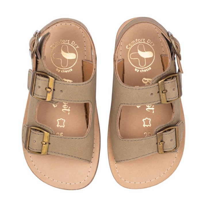 SANDALIA BAREFOOT PIEL CHETTO TIPO BIO CAQUI