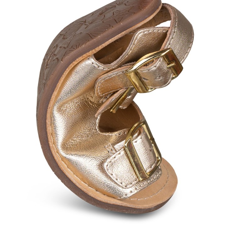 SANDALIA BAREFOOT PIEL CHETTO TIPO BIO ORO