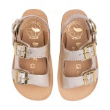 SANDALIA BAREFOOT PIEL CHETTO TIPO BIO ORO