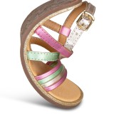 SANDALIA BAREFOOT DE PIEL CHETTO TIRAS ORO