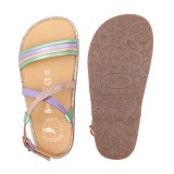 SANDALIA BAREFOOT DE PIEL CHETTO TIRAS ORO ROSADO