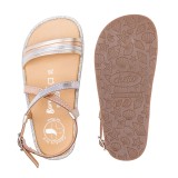 SANDALIA BAREFOOT DE PIEL CHETTO TIRAS PLATA
