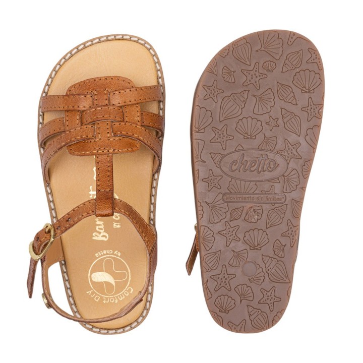 SANDALIA BAREFOOT PIEL CHETTO CUERO