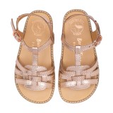 SANDALIA BAREFOOT PIEL CHETTO ORO ROSADO