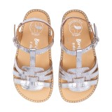 SANDALIA BAREFOOT PIEL CHETTO PLATA