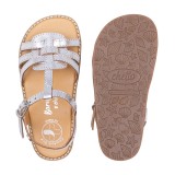 SANDALIA BAREFOOT PIEL CHETTO PLATA