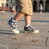 ZAPATILLA BAREFOOT BABY FREE AZUL CUADROS