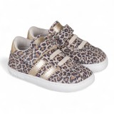 DEPORTIVA BAREFOOT BABY FREE PRIMEROS PASOS ANIMAL PRINT - ORO