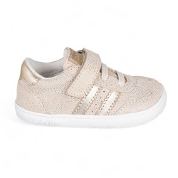 DEPORTIVA BAREFOOT BABY FREE PRIMEROS PASOS ANIMAL BEIGE - ORO