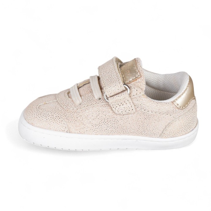 DEPORTIVA BAREFOOT BABY FREE PRIMEROS PASOS ANIMAL BEIGE - ORO