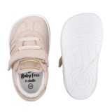 DEPORTIVA BAREFOOT BABY FREE PRIMEROS PASOS ANIMAL BEIGE - ORO