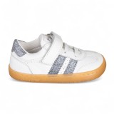 DEPORTIVA BAREFOOT BABY FREE PRIMEROS PASOS ANIMAL BLANCO - PLATA