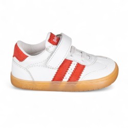 DEPORTIVA BAREFOOT BABY FREE PRIMEROS PASOS ANIMAL BLANCO - ROJO