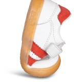 DEPORTIVA BAREFOOT BABY FREE PRIMEROS PASOS ANIMAL BLANCO - ROJO