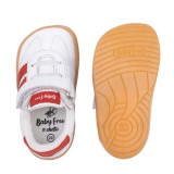 DEPORTIVA BAREFOOT BABY FREE PRIMEROS PASOS ANIMAL BLANCO - ROJO