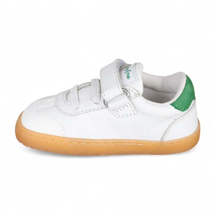 DEPORTIVA BAREFOOT BABY FREE PRIMEROS PASOS ANIMAL BLANCO - VERDE