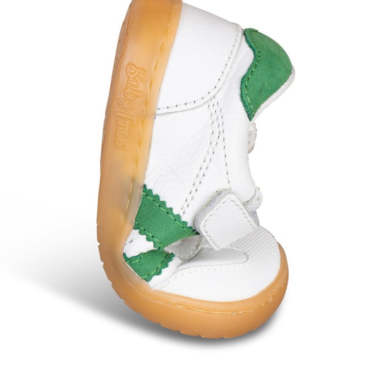 DEPORTIVA BAREFOOT BABY FREE PRIMEROS PASOS ANIMAL BLANCO - VERDE