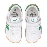 DEPORTIVA BAREFOOT CHETTO PIEL CON DOBLE FRANJA ANIMAL BLANCO - VERDE