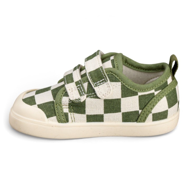 ZAPATILLA BAREFOOT BABY FREE VERDE CUADROS