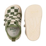 ZAPATILLA BAREFOOT BABY FREE VERDE CUADROS