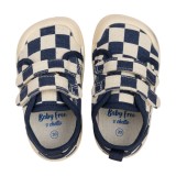 ZAPATILLA BAREFOOT BABY FREE AZUL CUADROS