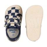 ZAPATILLA BAREFOOT BABY FREE AZUL CUADROS
